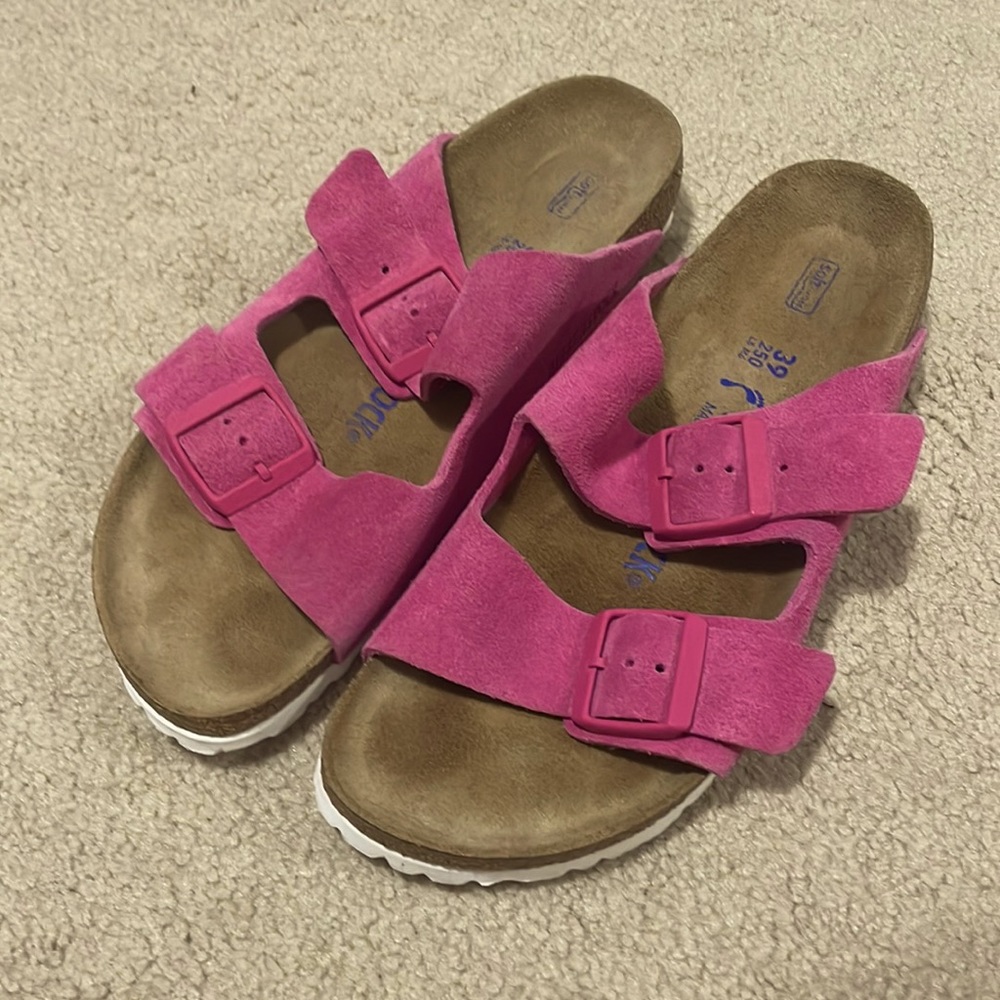 Birkenstock New Women's Arizona SF Sandal Fuchsia Tulip Suede 39